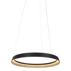 Pendant lamp Ringlux 3692ZW black pendant lamp with LED ring Ø60