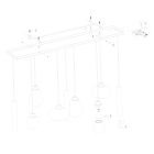 Hanglamp Reflexion 3796ZW Zwart met 3 lichtkokers GU10