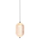 Hanging lamp Geripu 3840ZW Ø15cm ribbed plastic with LED module