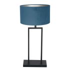 Zwarte tafellamp Stang 3863ZW met zwarte velours stoffen kap