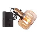 Wall lamp Glaslic 3864BR bronze wall lamp with amber glass