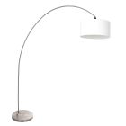 Booglamp Solva 3911ST met een grof wit linnen kap