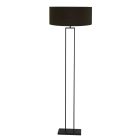 Black floor lamp Stang 3962ZW with black linen shade Ø50