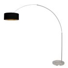 Arc Lamp Sparkled Light 3963ST steel with black linen shade