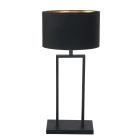 Black table lamp Stang 3984ZW with black linen shade gold inside