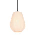Hanglamp Sable 4124CR - warme sfeermaker met crème linnen kap Ø27 cm