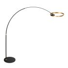 Bogenlampe Ringlux 4130GO schwarz mit Gold luxuriöse LED Stehlampe