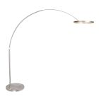 Arc lamp Ringlux 4130ST steel-colored LED floor lamp with class