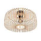 Deckenlampe Breeza-Beach 4145ZW schwarz mit Bambusschirm Ø50 cm