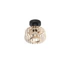 Deckenlampe Breeza-Beach 4147ZW schwarz mit Bambusschirm Ø20 cm