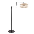 Stehlampe Breeza-Beach 4159ZW schwarz mit Bambusschirm Ø50 cm