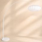 Arc lamp Luma Nola 4185W white with white silk shade