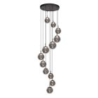 Bollique 4195ZW black pendant lamp with 12 light points