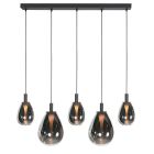 Glimsy 4197ZW Pendant Lamp – Black with Smoked Glass