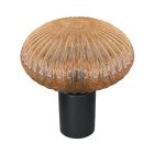 Table Lamp Bloeba 4235ZW with Amber Ribbed Glass