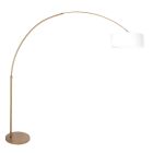 Arc lamp Sparkled Light 4304BR bronze with coarse white linen shade
