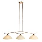 Anthea 4326BR – classic pendant lamp with three amber-colored glass shades