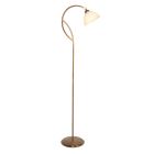 Anthea 4330BR – classic floor lamp with marble look and foot switch