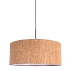 Hanglamp Sparkled Light 4337ZW zwart met beige kurkstructuur kap