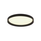 Plafondlamp Flady 4367ZW zwarte LED lamp Ø30 cm met uplight