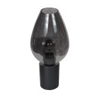 Tischlampe Drovia 4377ZW – mit tropfenförmigem Rauchglas