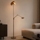 Lampe sur pied Zenith 2 4390BR en bronze avec double réflecteur