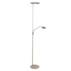Vloerlamp Zenith 2 4394ST staal met uplight en leesarm