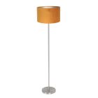 Floor lamp Noor 4431ST – Gold velvet shade with brushed steel