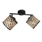 Wand-/Deckenlampe Sumba 4488ZW – 2-flammige Bambuszylinder Schirme