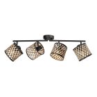Lampe murale/plafonnier Sumba 4490ZW – design en bambou quad