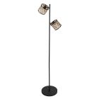 Lampadaire Sumba 4492ZW – noir avec double design en bambou