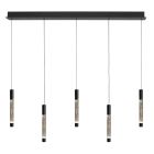 Alisio 4578ZW 5-light luxurious glass pendant lamp in black