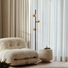 Belluno 4590ME – Brass floor lamp 3-light dimmable