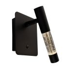 Wandleuchte Alisio 4594ZW luxus Glas in schwarz mit Druckdimmer