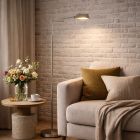 Leselampe GlowGo 4603ST – Stahl Stehlampe mit Akku und Leselicht