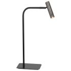 Table Lamp Lumo 4606ST - stylish adjustable reading lamp in steel with black
