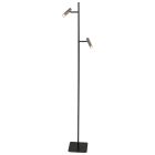 Floor lamp Lumo 4608ST – contemporary two-light reading lamp with steel accents