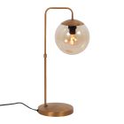 Table lamp Bollique 4610BR bronze-colored lamp with amber glass