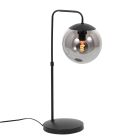 Bollique 4610ZW table lamp black lamp with smoke glass