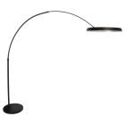 Lamp arc Ringlux 4742ZW, lampe arc noire avec grand anneau LED