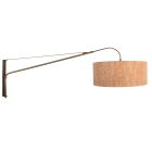 Wall Lamp Elegant Classy 4743BR bronze with beige cork shade Ø50 cm