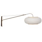 Wandleuchte Silva Alba 4747BR bronze mit Leinen-Schirm Ø60 cm