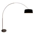 Lampadaire Luma Dark 4770CA cacao avec abat-jour en lin noir chaud chic