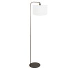 Stehlampe Stang 4802BR mit grobem weißen Leinen-Schirm