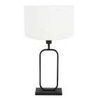 Lampe de table Stang 4809ZW avec abat-jour en lin blanc pour lumière d'ambiance