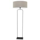 Floor lamp Stang 4823ZW - black fixture with gray linen shade
