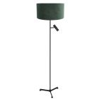 Lampe sur pied Stang 4838ZW avec lumière de lecture et abat-jour en velours vert