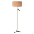 Lampe sur pied Stang 4841BR avec lumière de lecture et abat-jour en liège beige