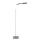 Staalkleurige vloerlamp Karl 5895ST met dimmer en in hoogte verstelbaar - Staal - Elektronica, Glas, Metaal - Steinhauer