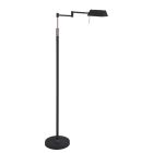 Zwarte vloerlamp Karl 5895ZW met dimmer en in hoogte verstelbaar - Zwart - Elektronica, Glas, Metaal - Steinhauer